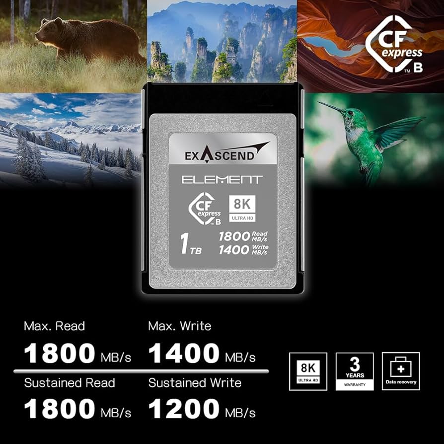 その他 Exascend 1TB Essential CFexpress Type A Exascend 1TB Essential Pro CFexpress 4.0 Type A Card Review